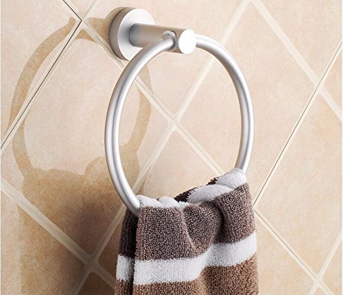 MBYW Portasciugamani Moderno Minimalista Portasciugamani Elegante per Il Bagno di Moda Asciugamano ad Anello Asciugamano Asciugamano in Alluminio con Struttura portasciugamani Tondo