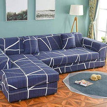 Jonist Copridivano Elasticizzato per Divano a Forma di L, copridivano Floreale, copridivano Stampato con 2 federe-AZ-2 posti (145-185 cm)