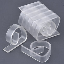 Hotop 24 Pezzi Clip di Tovaglia Plastica, Fermatovaglia Trasparente Supporto per Morsetti per Festa Picnic