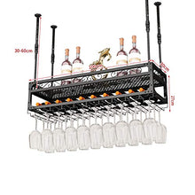 JHGJBJ Appendere cremagliera del Vino, Robusta e Doppio soffitto Titolare attaccatura Calice Ferro Stabile, Il Braccio può Essere regolata da Altezza 30-60cm (Size : 100x30x50cm)