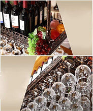 ZLJ Portabottiglie Portabottiglie Portabottiglie Arte Sottosopra Home Bar Portabottiglie da Parete Lunghezza 80 cm Larghezza 35 cm Bronzo Antico