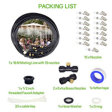 Landrip Kit di nebulizzazione da Esterno Terrazzo Gazebo,Impianto di Raffreddamento Nebulizzazione per Ombrellone Gazebo Refrigerio (18M)