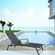 Sigtua Sdraio da Giardino, Lettini da Giardino, Lettini Poltrona Ergonomica con Struttura in Acciaio, Mare Spiaggia Piscina, Arredo Esterno,197 X 72 X 99CM, Grigio