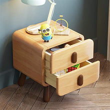 Comodino,Tavolino Laterale Comodino In Legno Massello Per Bambini, Scatola Di Immagazzinaggio Moderna, Comodino Da Camera Da Letto Mini Armadio con 2 Cassetti Di Stoccaggio, Nessuna Assemblaggio Richi