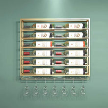 Portavini Portabottiglie in Ferro A Parete, Portabicchieri da Vino, Portabottiglie Multifunzionale per Ristorante in Soggiorno, Espositore