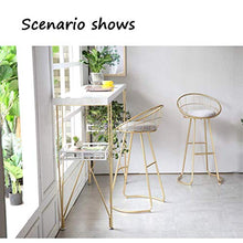 LWW Sgabelli, Sgabelli Bar Tavole da Trucco Feci per Banco Colazione Kitchen Bar Caffetteria Possibilità Sedie Set Di 3 con i Piedini D'Oro Ferro Poggiapiedi e Indietro,Seggiola da Bar