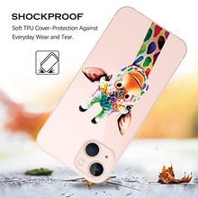 CrazyLemon Cover per iPhone 12 pro, Custodia per iPhone 12 pro protettiva Custodia protettiva per cartoni animati Custodia trasparente in silicone morbido TPU Case - Giraffa Colorata