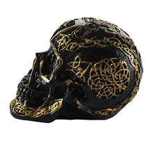 Ornamenti Sculture Resina Totem in Oro Statua di Teschio Nero Statue Artigianali per La Decorazione Art Carving Modello Halloween Decorazioni per La Casa Figurine Scultura Regalo Regalo
