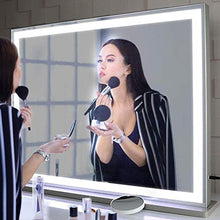 HFFFHA Specchio per Il Trucco con luci retroilluminate a LED Specchio per Trucco Hollywood da Tavolo Illuminato per spogliatoio e Camera da Letto 3 modalità di Colore