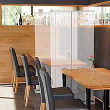 WAWB Schermo A Distanza Sociale, Divisorio in Plastica Pop-Up per Palestra, Salone, Barbiere, Pub, Ristorante 800X2000mm