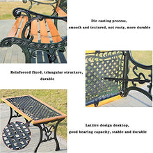 LXLH Panca da Giardino Sgabello da Giardino Panchina da terrazza Parco da Giardino Tavolo per Il Tempo Libero Gruppo di sedie, con Barre di Schienale posti a Sedere in Metallo per Esterni, cortil