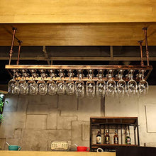 Portavini Porta Bicchiere da Vino in Ferro da Soffitto， Porta Bicchiere da Vino Rosso， Regolabile in Altezza， Portabicchieri Alto Portabicchieri Appeso Espositore da Bar (Size : 60cm)