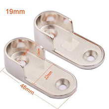 Vientiane Supporto per Binario Armadio, 2 Pezzi Montato a Parete Armadio Guida Supporto Staffa Tubo per Asta Armadio (Diametro 19mm)