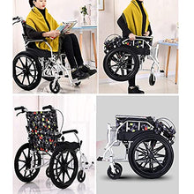Carrozzine da Trasporto Leggero Pieghevole - Carrozzine Semoventi per Adulti - Esigenze Mediche Portatori di Handicap Sedia A Rotelle - Camminatore Medico - Poggiagambe per Un Comfort Extra, Nero A