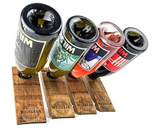 Winkram, portabottiglie singolo magico, fatto a mano, in una botte di vino rosso, idea regalo per gli amanti del vino, prodotto in Germania, 1 pezzo