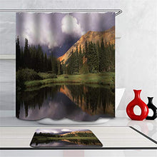 LIYAN Combinazione Bagno. Immagini Chiare E Colori Vivaci Rendono Il Tuo Bagno Pieno di Vita. Accessori da Bagno. Lago nella Foresta