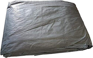 PLAST - Telo di copertura extra resistente, 110 g/m2, con anelli in metallo, copertura parasole per amaca e tenda impermeabile per esterni, 4 x 8 m, colore: Grigio