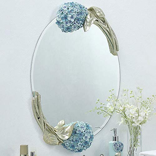 XQAQX Specchio da Trucco Specchio Ingranditore Moda Bathroom Specchio, Senza Telaio, Ovale a Parete Specchio, Specchio di Trucco, Bagno Decorazione 40 * 60cm