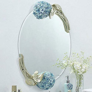 XQAQX Specchio da Trucco Specchio Ingranditore Moda Bathroom Specchio, Senza Telaio, Ovale a Parete Specchio, Specchio di Trucco, Bagno Decorazione 40 * 60cm