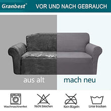 Granbest, copridivano Spesso, Elasticizzato, Elegante, Rivestimento per mobili, Antiscivolo, AntiGraffio, Tessuto Jacquard Spandex (3 posti, Grigio Chiaro)