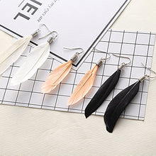 TININNA modalità Donne Fascino Vintage Piuma Dangle Ciondolo Pesce Gancio Orecchini, Arancione, 1paire
