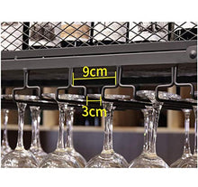 LXD Scaffali Del Vino, Attico Cornice per Pareti in Metallo Ferro Grille Scaffale per Soffitto Deposito Del Soffitto Appeso Bottiglia Di Vino Portabottiglia e Occhiali Telaio 2 Strato Di Vino Cremagl