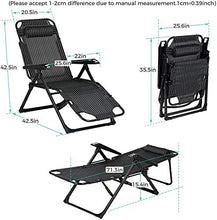 YIKANLIA Sedie a Sdraio Pieghevoli, Campeggio all'aperto Sunlounger, 90º-180º Regolabile Traspibile Morbido Beach Garden Piscina Posto a Riposo a Bordo Piscina con Morbido Cuscino Rimovibile