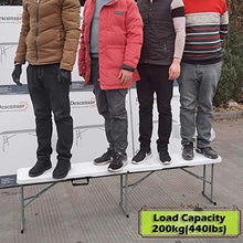 YUSHIJIA Tavolo da Campeggio Mobili Portatili Leggeri 6FT Panca Pieghevole con Maniglia e Serratura per Interni/da Esterno Picnic Party Garden Camping da Pranzo Tavolo Pieghevole Multifunzionale