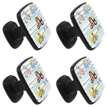 Animali da corsa Pomelli per Porta Set di 4 Pomelli per Mobili Manopole per Cassetti Cucina Armadio Vetro