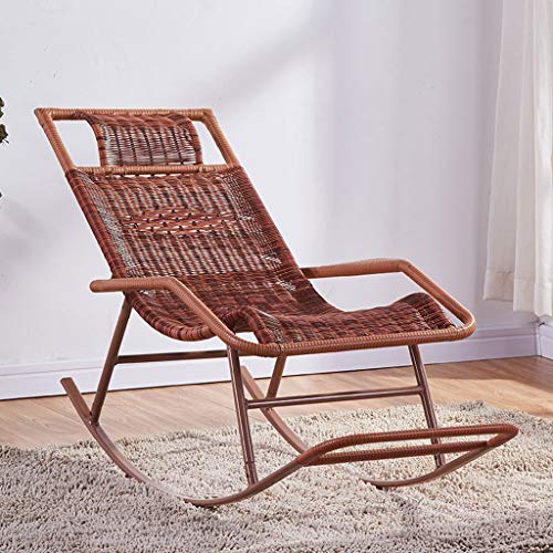 Hfyg Lettino Prendisole Sedia A Sdraio da Giardino Reclinabile, Patio Esterno Resistente alla Ruggine Campeggio Leggero da Picnic Sdraio da Spiaggia Sedia for Barbecue Chaise Longue (Color : Brown)
