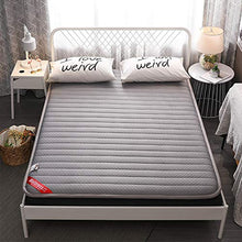 Futon Materasso Topper, Tappetino per Dormire Pieghevole Antiscivolo in Cotone Tatami,Gray,180 * 200cm/71 * 79inch