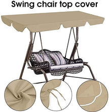 XLBHSH Baldacchino di Ricamo per Oscillazione Sedile 2 e 3 posti Dimensioni Amaca Cover Top Giardino all'aperto,Beige,190x132cm