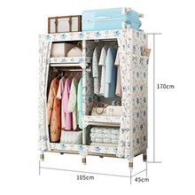 LyMei Armadio Guardaroba Portatile Armadio in Acciaio Inox, Armadio in Tessuto Oxford,C_ 105 * 45 * 170cm