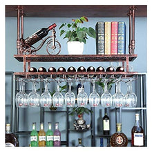 Portabottiglie Alto a Due Piani, portabottiglie Appeso, portabicchieri Appeso al Tavolo da Bar, Decorazione Vino per la casa Portabottiglie Europeo
