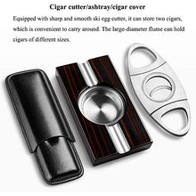 Adesign Desktop Cigar Humidor, Cedar & Leather Cigar Box di stoccaggio Bene Seal Design, Vetro igrometro e umidificatore Rettangolo, Tiene 25-50 Sigari