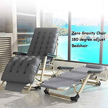 ZHICHENG Confortevole Zero-gravità reclinabile Terrazza reclinabile Pieghevole reclinabile all'aperto Ufficio Spiaggia reclinabile Extra Ampio Patio Sedia Sdraio con Cuscini
