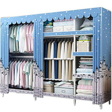 JFFFFWI Armadio Guardaroba di stoccaggio Armadio in Acciaio Semplice Armadio 210 * 172 * 45cm (Colore: A)