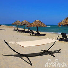 AMANKA Amaca da Giardino con Supporto - 300x100cm Outdoor Indoor - Lettino con Telaio in Metallo