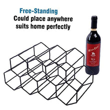 Vino Wine Rack bagagli Holder 7 Bottle Holder Wine Rack Tribuna del risparmiatore dello spazio Protector controsoffitto libero basamento del vino Rack Nero