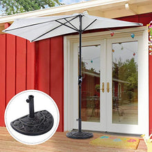 Outsunny Base per Ombrellone con Manovella da Giardino Resina, Bronzo 50x31x32cm