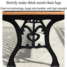 Panca da Giardino Combinazione di Tavolo e Sedia in Legno massello, Panchina del Parco del Balcone della casa del Legno Duro all'aperto, Seduta Lounge Resistente alle intemperie con Struttura in ghi