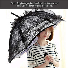 BTER Ombrellone in Pizzo Nero Elegante Durevole, ombrellone in Pizzo da Sposa, graziosa Performance sul palco per la Decorazione di celebrazioni Fotografia Prop Decorazione per Feste