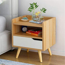 Comodini Comodino Effetto rovere bianco chiaro con gambe affusolate Comodino con cassetto Tavolino contenitore multiuso Fatto per durare per camera da letto ( Color : White , Size : 33*29*42cm )