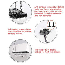 FAFZ Portavini Portabottiglie in Metallo A Soffitto, Regolabile in Altezza, Porta Bicchiere da Vino con Catena Pendente in Cristallo, Adatto per Ristoranti, KTV, Bar (Size : 100cm)