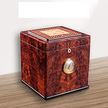 SMEJS Cigar Idratante Scatola di Cedro Legno di Grandi Dimensioni a Due Piani Cigar Humidor Cigar Cabinet
