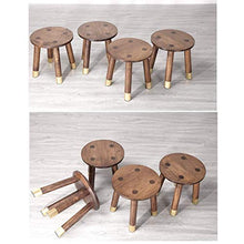HYYDP Bagno Sgabello Mobili in Legno di Rame Sedia in Legno Piccola Sedia Cambio Moda Panchina Sgabello Rotondo Sgabello Be Applicable Compatible for Bagno Sgabello da Bagno in Gomma in Legno