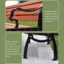 Panca da giardino con schienale, panca moderna semplice per il tempo libero per 2/3 persone, mobili da giardino in legno massello anticorrosivo, utilizzata in parchi, cortili, terrazze (120 / 150cm