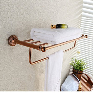 MBYW Portasciugamani Moderno Minimalista Portasciugamani Elegante per Il Bagno di Moda Portasciugamani Doppio rosone portasciugamani portasciugamani Bagno in Rame Intagliato