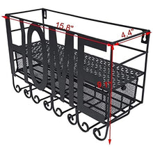 LANA Porta Vino Metallo Parete Scaffale Vino, 5 Bottiglie di Vino e 4 STEM portaocchiali con Sughero Bagagli, Mensola Vino for Bar/Cucina/armadi, Nero