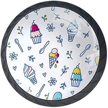 Gelato Sweety Spoon Carino Pomelli per Porta Set di 4 Pomelli per Mobili Manopole per Cassetti Cucina Armadio Vetro
